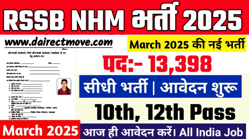 RSSB NHM and RAJMES Recruitment 2025- राजस्थान कर्मचारी चयन बोर्ड भर्ती 2025, Authoritative Notice Out