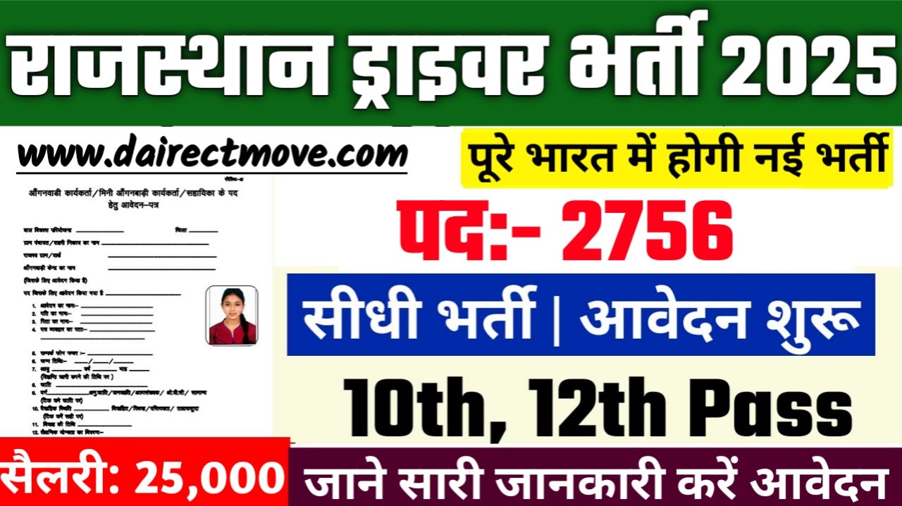 RSSB Rajasthan Driver Recruitment 2025- RSSB राजस्थान ड्राइवर भर्ती 2025, Authoritative Notice Out