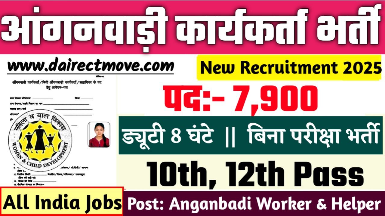 ICDS Anganwadi Worker New Bharti 2025- आंगनवाड़ी कार्यकर्ता भर्ती 2025, Authoritative Notice Out