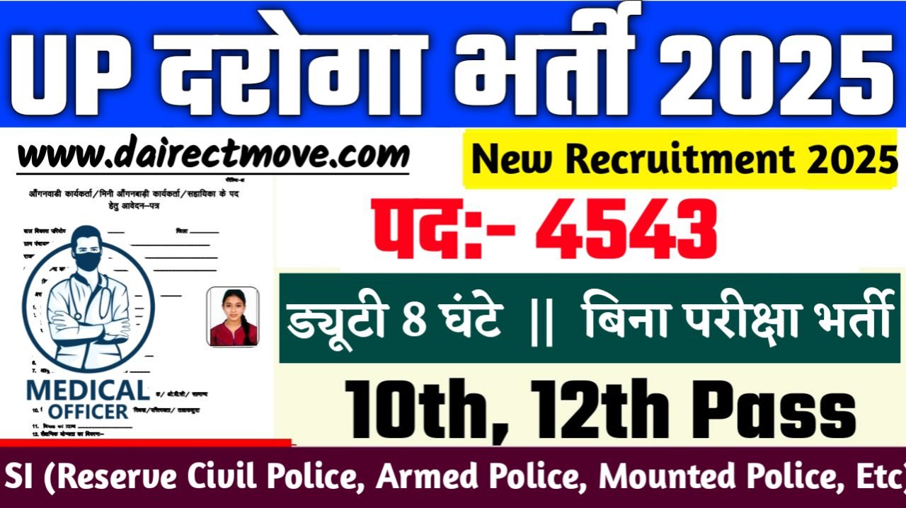 UP SI New Bharti 2025- यूपी पुलिस भर्ती 2025, Authoritative Notice Out
