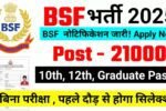 BSF New Vacancy 2025- बॉर्डर सिक्योरिटी फोर्स में 21,000 पदों पर आई बंपर भर्ती